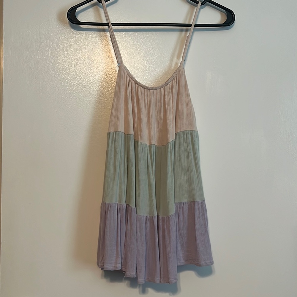 Dress Up Color Block Tank Size Small
